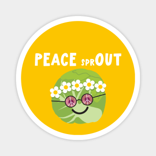 Peace Out Brussels Sprout Magnet